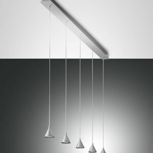 Κρεμαστό Φωτιστικό   Fabas Luce Delta LED 40W  Αλουμίνιο Dimmable  3780lm Θερμό 3000K – 3443-48-212