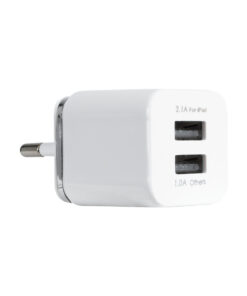 GloboStar® 79701 Φορτιστής Πρίζας Charger 1x Type-A USB Port 1.0 & 1x Type-A USB Port 2.1 For IPad DC 5V 3.1A Max 15W