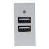 ΠΡΙΖΑ ΜΟΝΗ ΜΕ 2 USB 5V 2X2,2A EUROLAMP – 160-16007