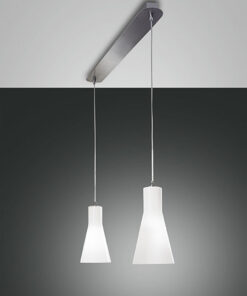 Κρεμαστό Φωτιστικό   Fabas Luce Diana 2X E27 Χρώμιο     – 2753-46-138