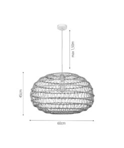 InLight Κρεμαστό Φωτιστικό από σχοινί 1xE27 D:60cm (4041-A)