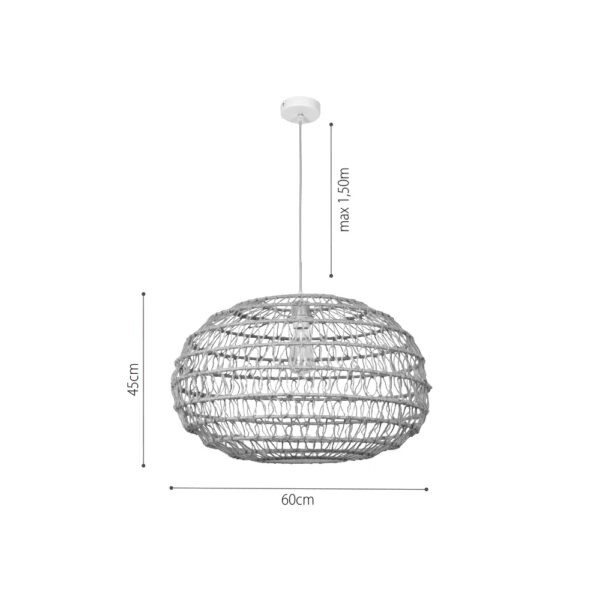InLight Κρεμαστό Φωτιστικό από σχοινί 1xE27 D:60cm (4041-A)