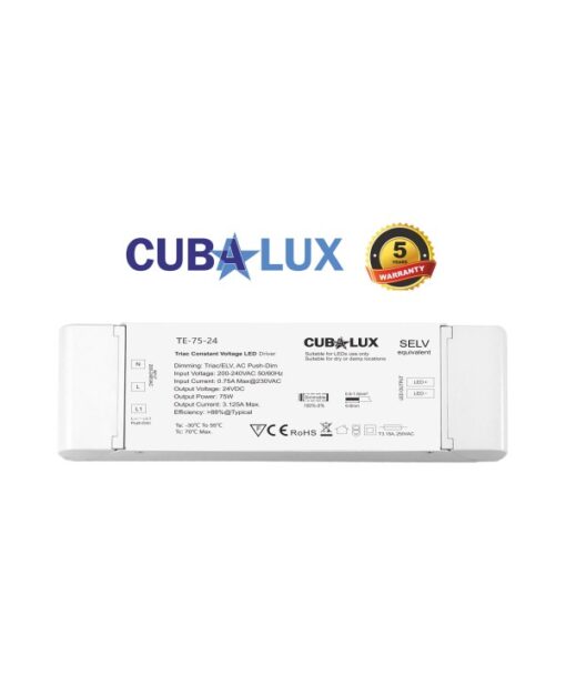 Τροφοδοτικό για LED 75W 24V  Dimmable TRIAC Μεταλλικό CUBALUX – CL13-1113