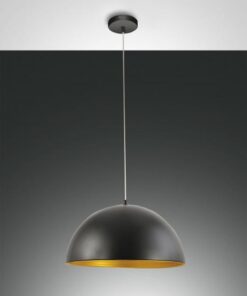 Κρεμαστό Φωτιστικό   Fabas Luce Dingle E27 Μαύρο / Χρυσό     – 3215-40-101