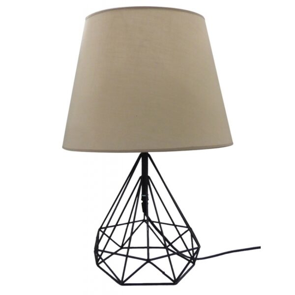 DM-01 TABLE LAMP BL-ΕΚΡΟΥ Φ35 ΕΠΙΤΡ.ΛΑΜΠΑ ΜΕ ΑΜΠΑΖΟΥΡ Ε/27    Heronia -34-0283