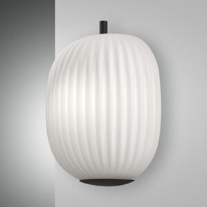 Φωτιστικό Τοίχου  Fabas Luce Domizia E27  Μαύρο     – 3689-21-101