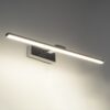 GloboStar® ELLIS 60445 Μοντέρνο Φωτιστικό Τοίχου – Απλίκα Καθρέπτη Μπάνιου – Πίνακα LED 12W 1400lm 120° AC 220-240V IP44 Μ60 x Π16 x Υ6cm – Φυσικό Λευκό 4500K – Χρώμιο Νίκελ – 3 Years Warranty