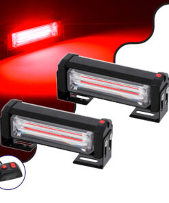 GloboStar® 85024 PRO Series ΣΕΤ 2 x Μπάρες Σήμανσης Οχήματος Πυροσβεστικής για Αυτοκίνητα & Φορτηγά 13 Προγραμμάτων Φωτισμού STROBE LED CREE CXB COB 18W DC 10-30V Αδιάβροχο IP65 Κόκκινο