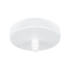 GloboStar® DIY 77500 Επιτοίχια Στρογγυλή Ροζέτα – Βάση για 1 Κρεμαστό Φωτιστικό – Φ10 x Υ2cm – Λευκό – Μεταλλικό – 5 Χρόνια Εγγύηση