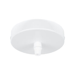 GloboStar® DIY 77500 Επιτοίχια Στρογγυλή Ροζέτα – Βάση για 1 Κρεμαστό Φωτιστικό – Φ10 x Υ2cm – Λευκό – Μεταλλικό – 5 Χρόνια Εγγύηση