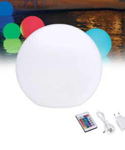 GloboStar® 85824 Ακρυλικό Φωτιστικό Μπάλα Εξωτερικού Χώρου – Πισίνας LED Globe 5W Φ24 Επαναφορτιζόμενο Μπαταρίας με Καλώδιο USB – Φορτιστή και Ασύρματο Χειριστήριο IR Αδιάβροχο IP65 Πολύχρωμο RGBW