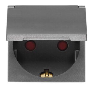 ΠΡΙΖΑ ΣΟΥΚΟ ΜΕ ΚΑΠΑΚΙ 2 MODULES 16A ΓΡΑΦΙΤΗΣ EUROLAMP – 152-20451