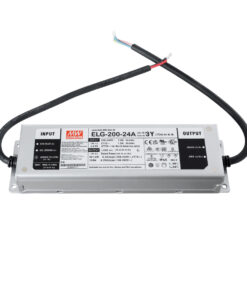 GloboStar® ELG-200-24A 90789 MEANWELL Αδιάβροχο Ρυθμιζόμενο Μεταλλικό Τροφοδοτικό SELV για Προϊόντα LED 200W 8.4A – AC 220-240V σε DC 24V – Ρυθμιζόμενο από 22.4VDC έως 25.6VDC – Αδιάβροχο IP65 Μ24.4 x Π7.1 x Υ3.75cm – 3 Years Warranty