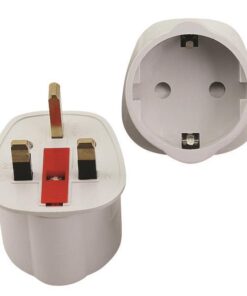 ΑΝΤΑΠΤΟΡΑΣ ΑΓΓΛΙΑΣ 13Α ΛΕΥΚΟΣ, ΜΕ ΠΡΟΣΤΑΣΙΑ ΕΠΑΦΩΝ EUROLAMP – 147-09103