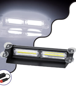 GloboStar® 85116 PRO Series Μπάρα Σήμανσης με Βεντούζες για Παρμπρίζ Οχήματος Ασθενοφόρου για Αυτοκίνητα & Φορτηγά 13 Προγραμμάτων Φωτισμού LED CREE CXB COB 18W DC 10-30V IP20 Ψυχρό Λευκό 6000K