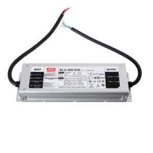 GloboStar® ELG-300-24A 90790 MEANWELL Αδιάβροχο Ρυθμιζόμενο Μεταλλικό Τροφοδοτικό SELV για Προϊόντα LED 300W 12.5A – AC 220-240V σε DC 24V – Ρυθμιζόμενο από 22.4VDC έως 25.6VDC – Αδιάβροχο IP67 Μ24.6 x Π7.7 x Υ3.95cm – 3 Years Warranty