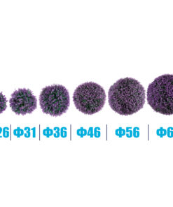 GloboStar® 78523 Artificial – Συνθετικό Τεχνητό Διακοσμητικό Φυτό Θάμνος Πυξάρι Πράσινο – Μωβ Φ56cm