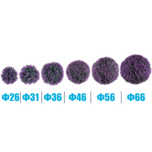 GloboStar® 78523 Artificial – Συνθετικό Τεχνητό Διακοσμητικό Φυτό Θάμνος Πυξάρι Πράσινο – Μωβ Φ56cm