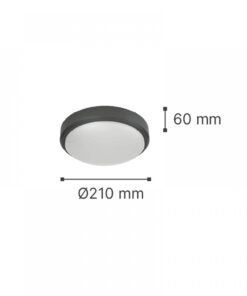 it-Lighting Echo LED 15W 3CCT Outdoor Ceiling Light Anthracite D:21cmx6cm (80300240)