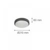 it-Lighting Echo LED 15W 3CCT Outdoor Ceiling Light Grey D:21cmx6cm (80300230)