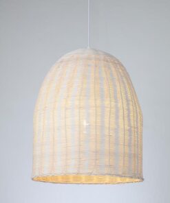 ΦΩΤΙΣΤΙΚΟ ΚΡΕΜΑΣΤΟ ΜΟΝΟΦΩΤΟ Ε27 MAX 60W D450xH560 RATTAN ΛΕΥΚΟ EUROLAMP – 144-33022