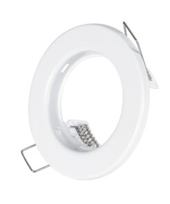 GloboStar® DELTA 77807 Χωνευτό Στρόγγυλο Σποτ Οροφής για Λάμπα MR16 με Βάση GU5.3 ή GU10 – IP20 – Μεταλλικό – Φ83 x Υ31mm – Λευκό – 5 Χρόνια Εγγύηση