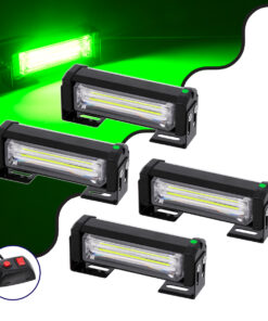 GloboStar® 85031 PRO Series ΣΕΤ 4 x Μπάρες Σήμανσης Οχήματος Πυροσβεστικής για Αυτοκίνητα & Φορτηγά 13 Προγραμμάτων Φωτισμού STROBE LED CREE CXB COB 36W DC 10-30V Αδιάβροχο IP65 Πράσινο