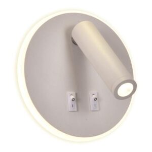 ΑΠΛΙΚΑ ΚΡΕΒΑΤΙΟΥ ΑΝΑΓΝΩΣΗΣ “IRIS 1” 9W & 3W LED 3000K ΛΕΥΚΟ EUROLAMP 145-22050