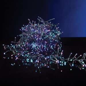 CLUSTER 6m, 768 LED 3mm, 31V ΜΕΤΑΣΧΗΜΑΤΙΣΤΗ, 8 ΠΡΟΓΡΑΜΜΑΤΑ & ΜΝΗΜΗ, ΠΡΑΣΙΝΟ PVC ΚΑΛΩΔΙΟ, OΠΑΛ ΠΟΛΥΧΡΩΜΟ LED, ΠΡΟΕΚΤΑΣΗ ΠΑΡΟΧΗΣ 3m, IP44 EUROLAMP – 600-18748