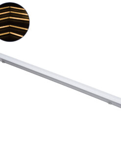 GloboStar® DIGI-BAR 90213 Ψηφιακή Μπάρα Φωτισμού Wall Washer Digital Pixel Facade Tuber Bar LED 12W 840lm 180° DC 24V Αδιάβροχο IP65 L100 x W3 x H4.5cm Θερμό Λευκό 2700K DMX512 – Ασημί με Οπάλ Λευκό Κάλυμμα – 3 Years Warranty