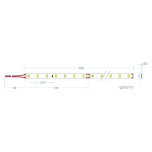 LED Ταινία 12W 24V CUBALUX Dimmable  1236lm/m  Θερμό 2700K 5 Μέτρα CL77-0033