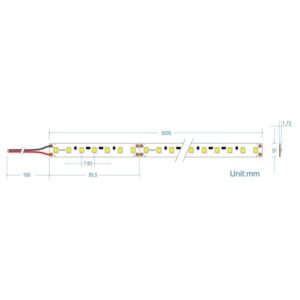 LED Ταινία 18W 24V CUBALUX Dimmable   1890lm/m  Θερμό 2700K 5 Μέτρα CL77-0021
