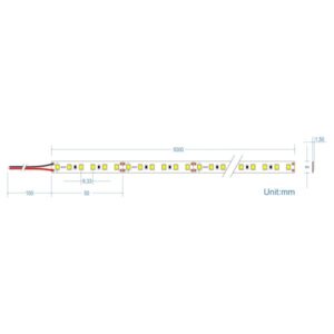 LED Ταινία 9.6W 24V CUBALUX Dimmable 988lm/m  Θερμό 2700K 5 Μέτρα CL77-0037