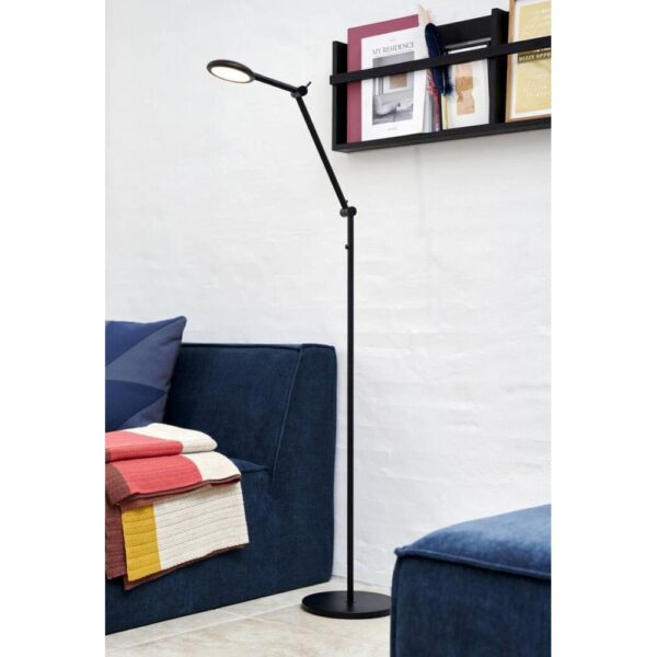 Nordlux Bend Single Φωτιστικό Δαπέδου Μαύρο LED 5W 2700K Dimmable –  2112774003
