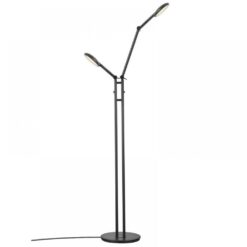 Nordlux Bend Double Φωτιστικό Δαπέδου Μαύρο LED 10W 2700K Dimmable – 2112784003