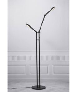 Nordlux Bend Double Φωτιστικό Δαπέδου Μαύρο LED 10W 2700K Dimmable – 2112784003