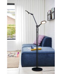 Nordlux Bend Double Φωτιστικό Δαπέδου Μαύρο LED 10W 2700K Dimmable – 2112784003