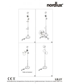 Nordlux Lilly Φωτιστικό Δαπέδου Μαύρο E14 Γυάλινο/Μεταλλικό – 48613003