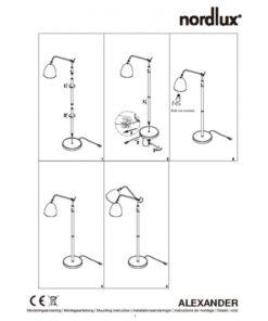 Nordlux Alexander 16 Φωτιστικό Δαπέδου Λευκό E27 Μεταλλικό/Πλαστικό – 48654001