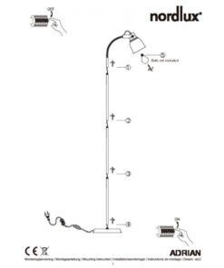 Nordlux Adrian Φωτιστικό Δαπέδου Ανθρακί E27 Μεταλλικό/Πλαστικό – 48824003