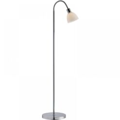 Nordlux Ray Single Φωτιστικό Δαπέδου Νικελ E14 Γυάλινο/Μεταλλικό – 63214033