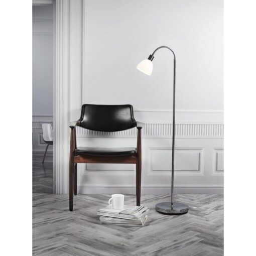 Nordlux Ray Single Φωτιστικό Δαπέδου  Νικελ  E14  Γυάλινο/Μεταλλικό –  63214033