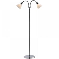 Nordlux Ray Double Φωτιστικό Δαπέδου Νικελ E14 Γυάλινο/Μεταλλικό – 63224033
