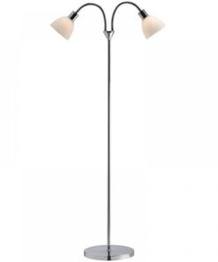 Nordlux Ray Double Φωτιστικό Δαπέδου Νικελ E14 Γυάλινο/Μεταλλικό – 63224033