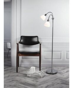 Nordlux Ray Double Φωτιστικό Δαπέδου Νικελ E14 Γυάλινο/Μεταλλικό – 63224033