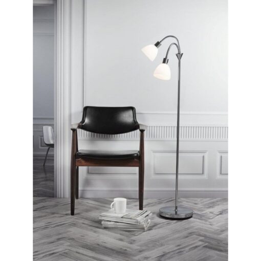 Nordlux Ray Double Φωτιστικό Δαπέδου  Νικελ  E14  Γυάλινο/Μεταλλικό –  63224033