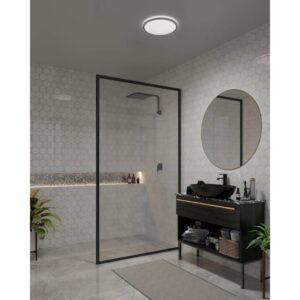 Πλαφονιέρα Οροφής Nordlux Theros LED 17W 3000K IP44  Χρώματος Χρωμίου –  2015376101