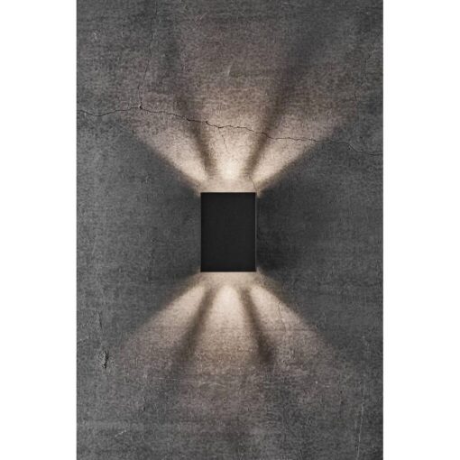 Nordlux Fold 10 Φωτιστικό Τοίχου Μαύρο LED 6.6W 3000K  –  2019041003