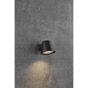 Nordlux Aleria Φωτιστικό Τοίχου Μαύρο IP44 GU10  Μεταλλικό –  2019131003