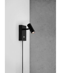 Nordlux Omari Φωτιστικό Τοίχου Μαύρο LED 3.2W 2700K Διακόπτη Αφής Dimmable – 2112231003